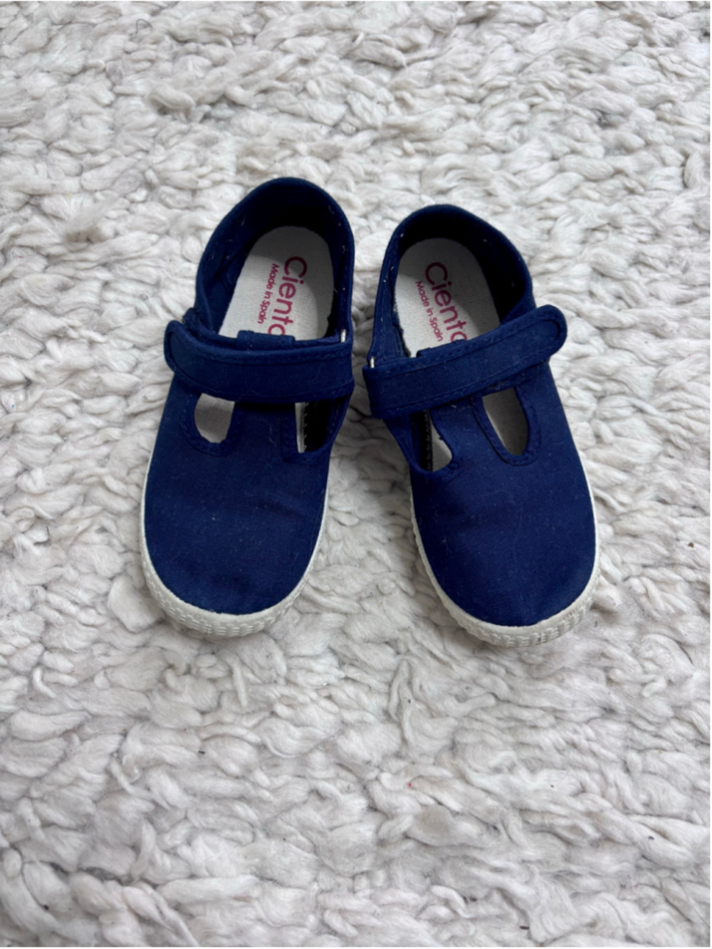 Girls Cienta Baby & Walker Shoes Navy White 28 Size 10 (Toddler Girl) Canvas